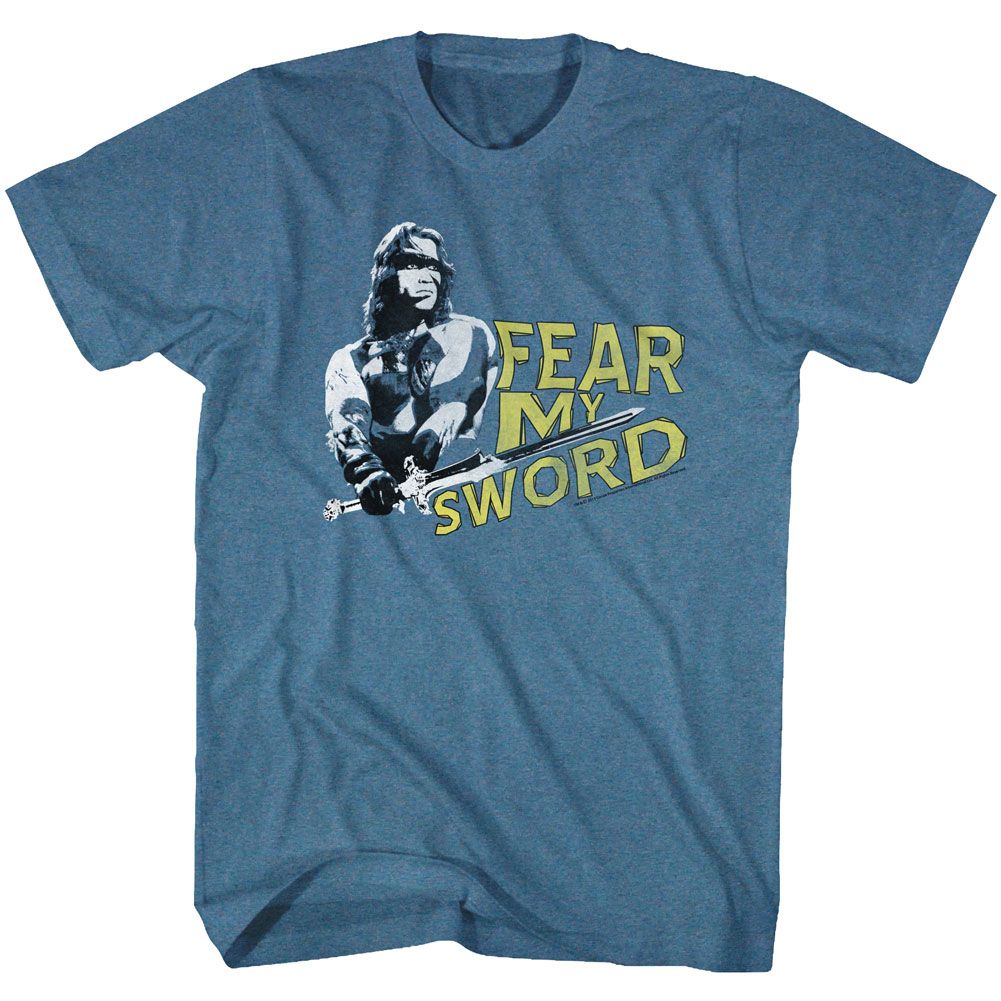 CONAN-MINE IS BETTER-INDIGO HEATHER ADULT S/S TSHIRT