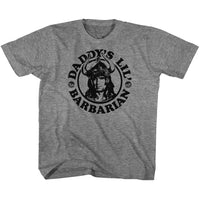 Thumbnail for CONAN-DADDYS BARBARIAN-GRAPHITE HEATHER TODDLER S/S TSHIRT