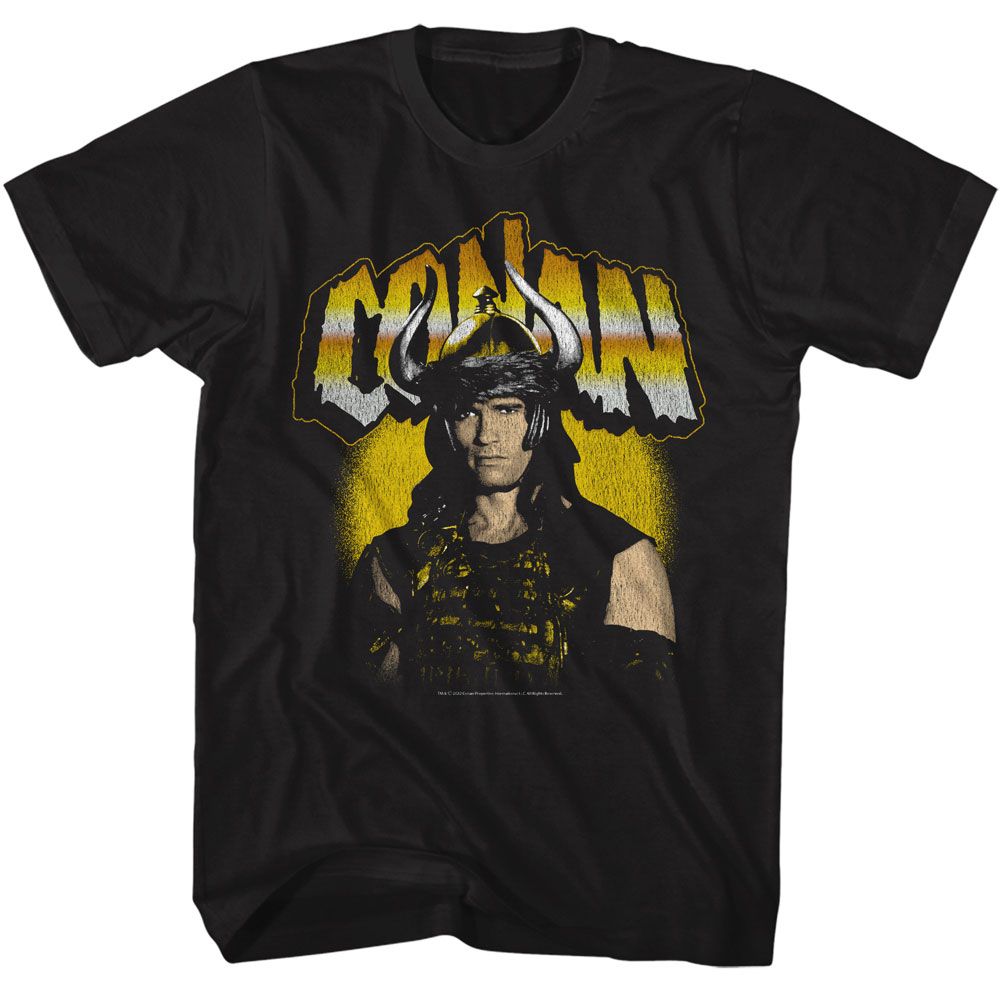 CONAN-CONAN GRADIENT LOGO-BLACK ADULT S/S TSHIRT
