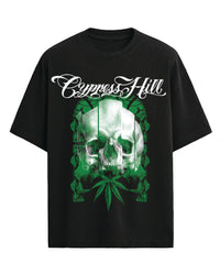 Thumbnail for Cypress Hill Skull and Leaf T-Shirt