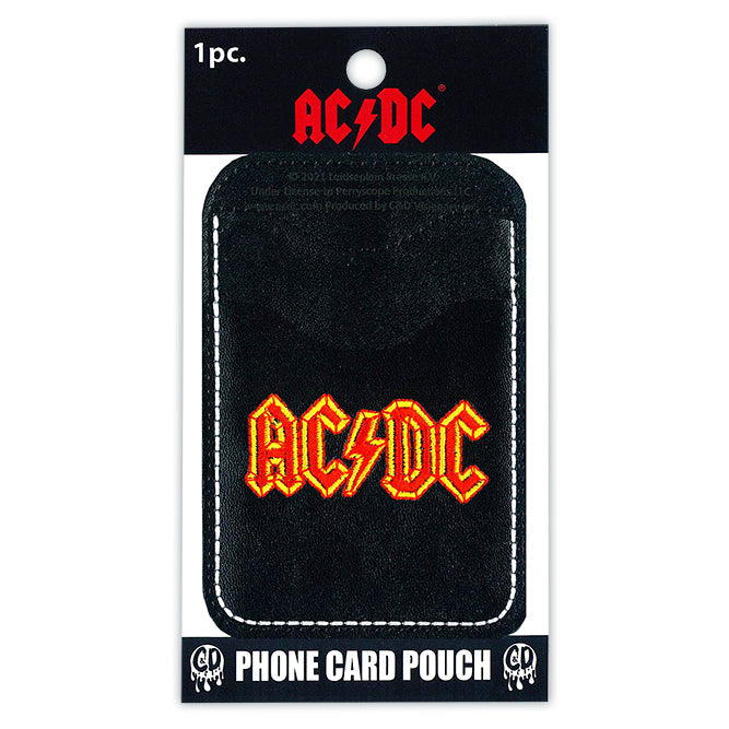 AC/DC Logo 2.6"x4" Phone Card Pouch - 3 pc prepack