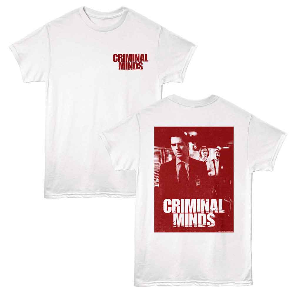 CRIMINAL MINDS-CRIMINAL MINDS HOTCHNER REID ROSSI-WHITE ADULT S/S TSHIRT ***F&B***