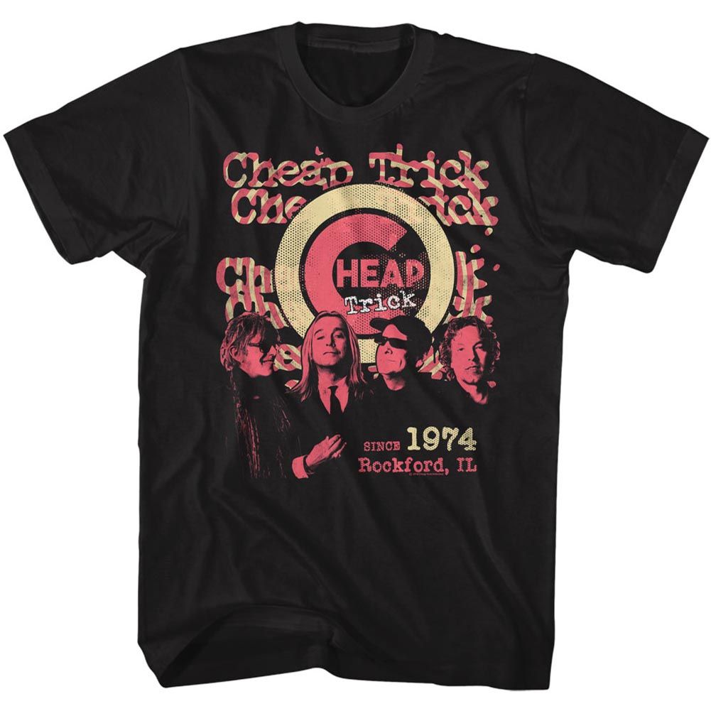 CHEAP TRICK-SINCE 1974-BLACK ADULT S/S TSHIRT