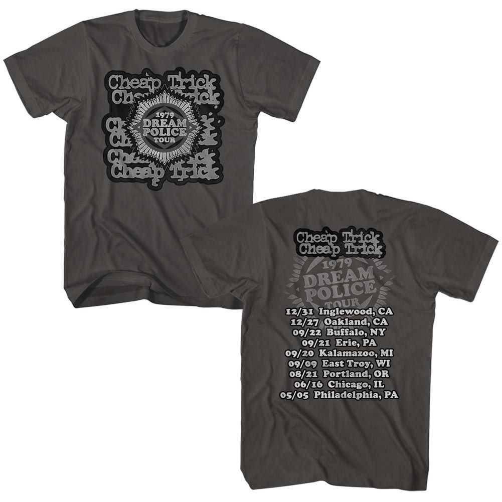 CHEAP TRICK-DREAM POLICE TOUR 2-SMOKE ADULT S/S TSHIRT