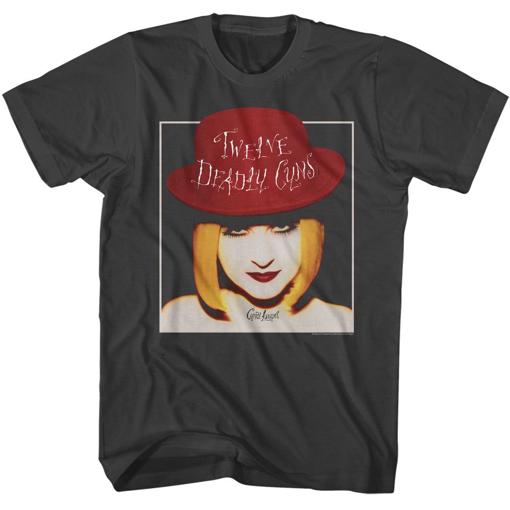 CYNDI LAUPER-CYNDI LAUPER TWELVE DEADLY GUNS-SMOKE ADULT S/S TSHIRT