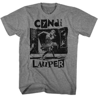 Thumbnail for CYNDI LAUPER-CYNDI LAUPER TORN NOTE DANCE-GRAPHITE HEATHER ADULT S/S TSHIRT