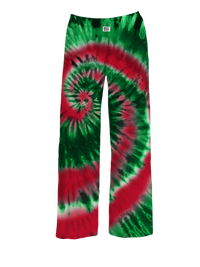 Thumbnail for BRIEF INSANITY Red and Green Tie-Dye Pajama Pants