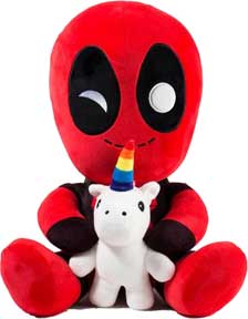 KIDROBOT - DEADPOOL w/ UNICORN HUGME 16in PLUSH