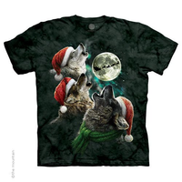 Thumbnail for Three Wolf Moon Christmas Tie Dye T-Shirt