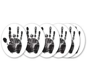 HAND STICKER - BLACK (SET OF 6) BUMPER STICKERS