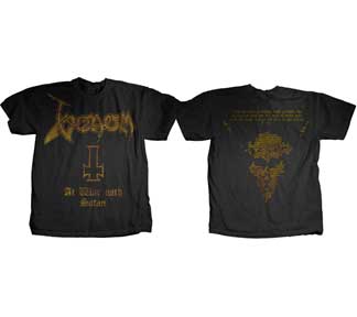 AT WAR WITH SATAN MENS T-SHIRT
