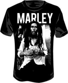 MARLEY BLACK & WHITE MENS T-SHIRT