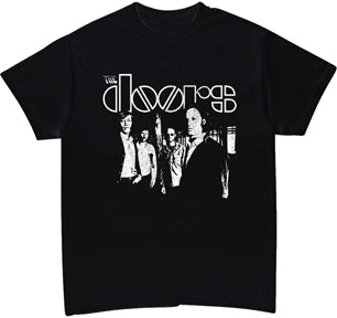 BLACK AND WHITE BAND PHOTO MENS T-SHIRT