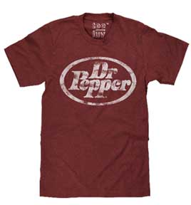 DR PEPPER RED WM LOGO MENS T-SHIRT