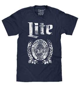 MILLER LITE NAVY MENS T-SHIRT