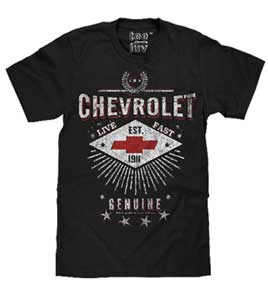 CHEVROLET LIVE FAST MENS T-SHIRT