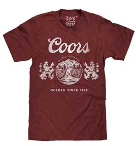 COORS GOLDEN COLORADO MENS T-SHIRT