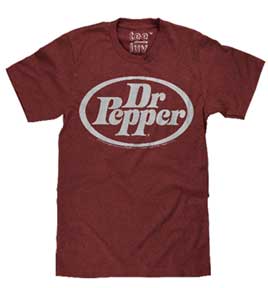 DR. PEPPER RED LOGO MENS T-SHIRT