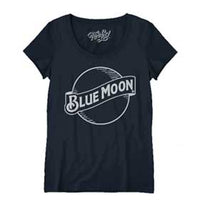 Thumbnail for BLUE MOON WHITE LOGO WOMENS T-SHIRT