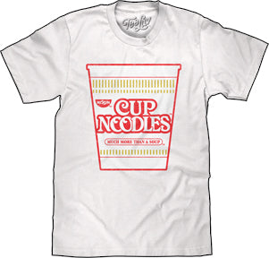 CUP NOODLES WHITE MENS LIGHTWEIGHT T-SHIRT