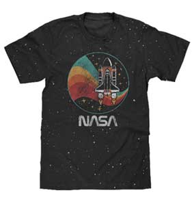 NASA WORM RAINBOW MENS T-SHIRT