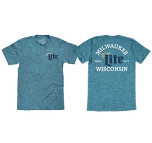 MILLER LITE MILWAUKEE MENS T-SHIRT