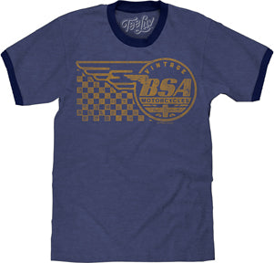 VINTAGE BSA MOTORCYCLES MENS T-SHIRT