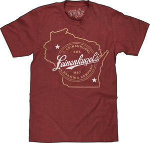 LEINENKUGELS WISCONSIN RED MENS LIGHTWEIGHT T-SHIRT