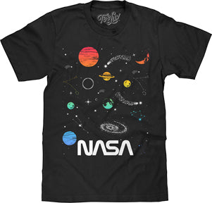NASA PLANETS MENS LIGHTWEIGHT T-SHIRT