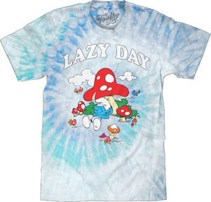 SMURFS MENS TIE DYE T-SHIRT
