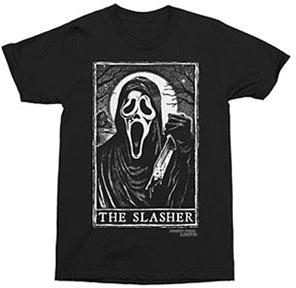 GHOST FACE WHITE TAROT ONE-SIDED T-SHIRT- 3 PC PPK ($10.00 EACH)