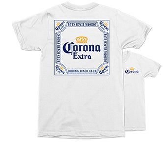 CORONA BEACH CLUB TWO-SIDED T-SHIRT- 3 PC PPK ($10.50 EACH)