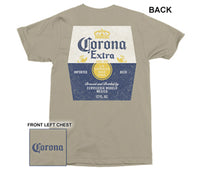 Thumbnail for CORONA LABEL CHEST PRINT TWO-SIDED T-SHIRT- 3 PC PPK ($11.50 EACH)