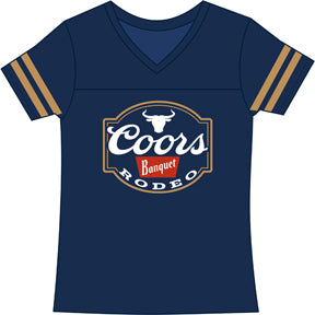 RODEO WOMENS FOOTBALL T-SHIRT 3 PC PPK ($13.00 EACH)