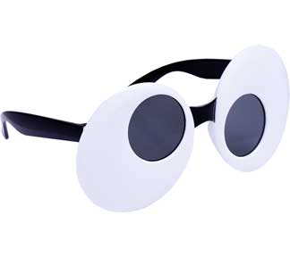 DARK LENS BLACK GOOGLY EYE ADULT SHADES
