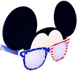 RED WHITE AND BLUE MICKEY ADULT SHADES