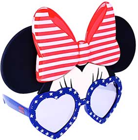 RED WHITE AND BLUE MINNIE ADULT SHADES