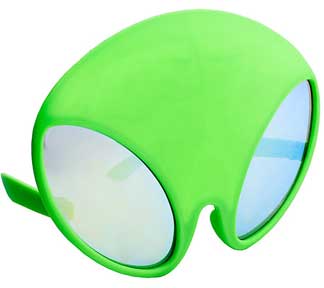 GREEN ALIEN ORANGE LENS ADULT SHADES