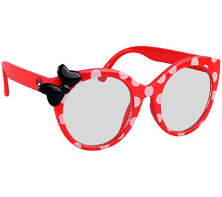 MINNIE MOUSE RED POLKA DOT w/BOW KIDS BLUE LIGHT BLOCKING GLASSES