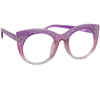 PURPLE PINK GRADIENT CATEYE KIDS BLUE LIGHT BLOCKING GLASSES