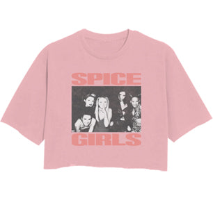 PINK CROP B&W PHOTO JUNIORS T-SHIRT