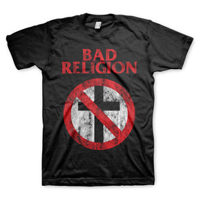 BAD RELIGION DISTRESSED CROSSBURSTER MENS T-SHIRT