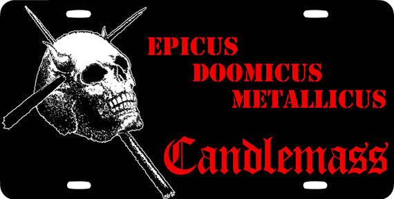 CANDLEMASS LICENSE PLATE