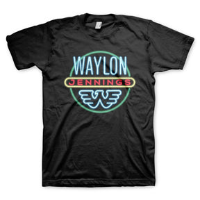 WAYLON JENNINGS NEON MENS T-SHIRT