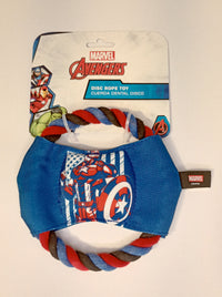 Thumbnail for CLANDY - Dog Toy - Disc rope - Capt America- 12 PC PPK ($3.50 EACH)