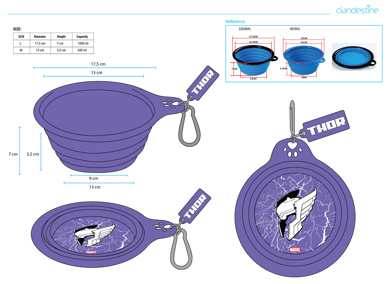 CLANDY - Collapsible Bowl - Thor- 12 PC PPK ($3.00 EACH)