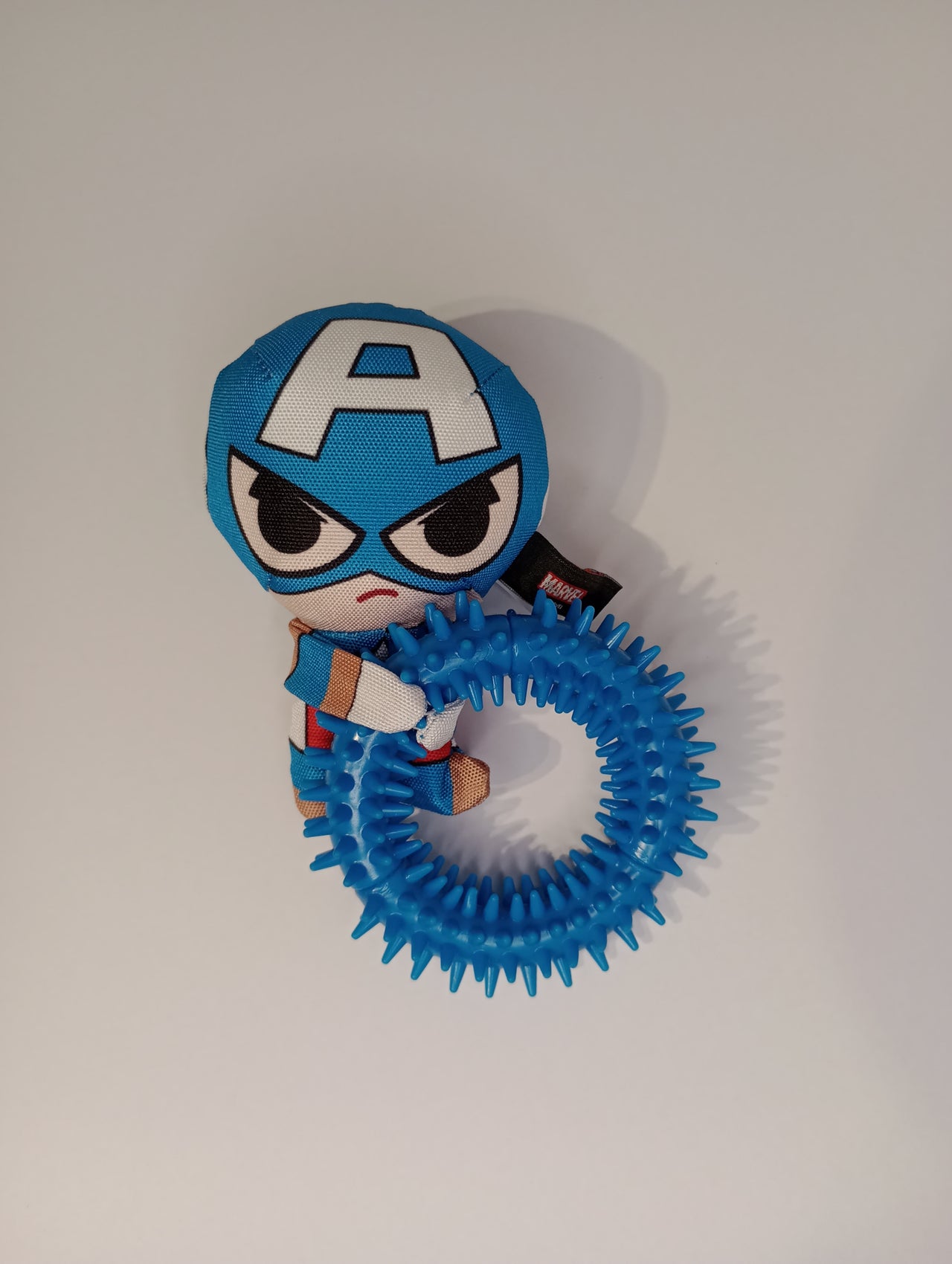 CLANDY - Dog Toy - Spinny Ring  - Capt America - 12 PC PPK ($7.50 EACH)