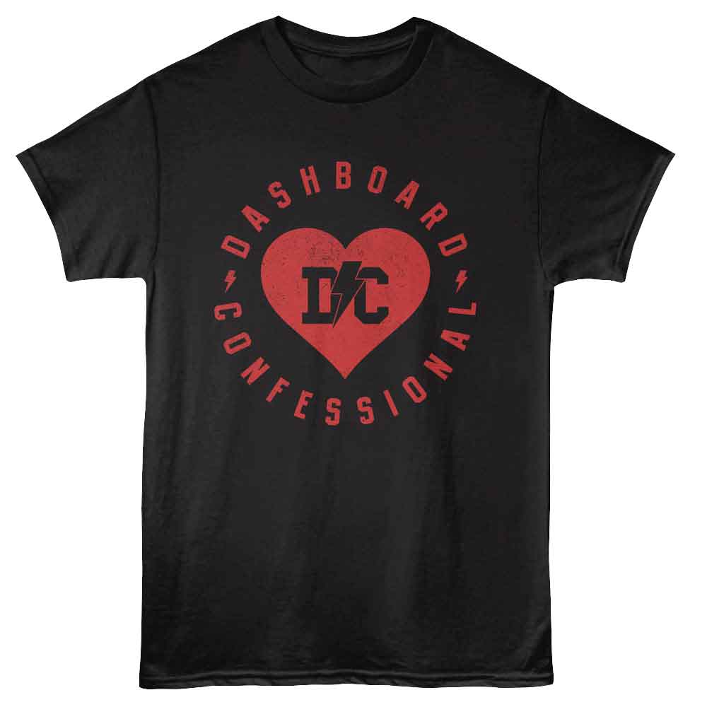 Dashboard Confessional - Lightning Bolt Heart T-Shirt
