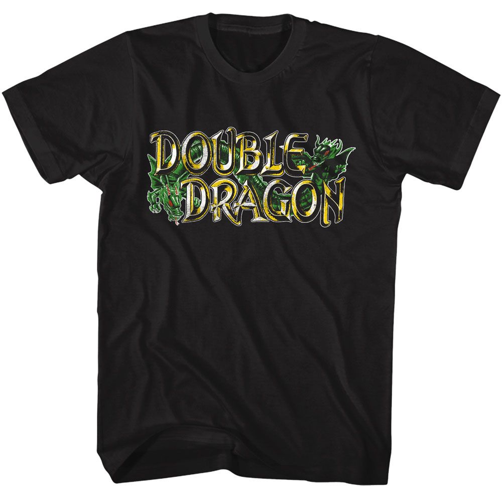 DOUBLE DRAGON-DOUBLE DRAGON VINTAGE LOGO-BLACK ADULT S/S TSHIRT