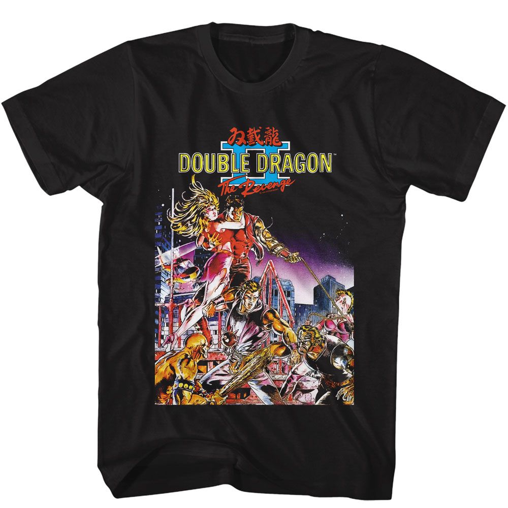 DOUBLE DRAGON-DOUBLE DRAGON DDII THE REVENGE-BLACK ADULT S/S TSHIRT